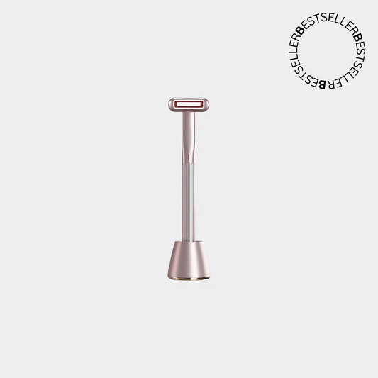 LED Rotlicht-Massagestab, wand, red light therapy, Ultraschall, Wärme, Skincare, Glow, Hautpflege, Beauty tool. Beauty device